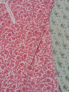 Pink Floral Print Tunic Top