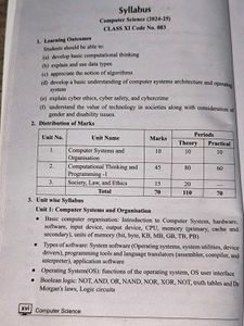 Class XI Computer Science Book