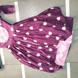 Dark Falsa And Baby Pink Mix Colour Kurti