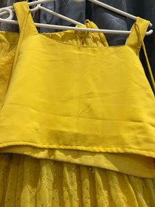 Yellow Embellished Lehenga Choli Set