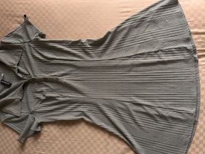 H&amp;M Sage Green Collared Skater Dress