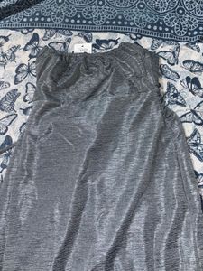 Elegant Silver Maxi Dress