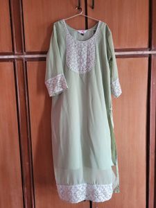 XL Size Pista Green Kurti