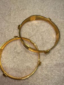 Golden Bangles - Set of 2
