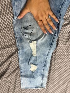 kook n keech Distressed Blue Jeans