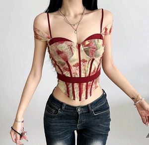 Begie Maroon Floral Corset Top