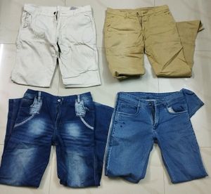 Combo Of 4 Men's Pants