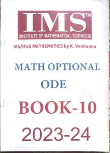 IMS Mathematics Optional Books