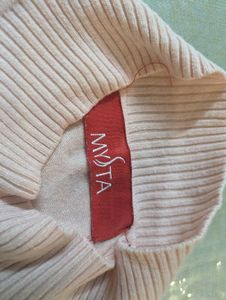 Pink Turtleneck Long Sleeve Top