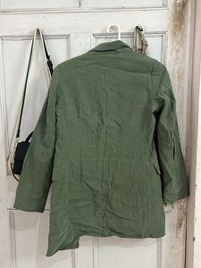 Green Casual Blazer