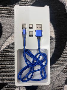 3in1 Magnetic Nylon Braided Data Cable (1m)