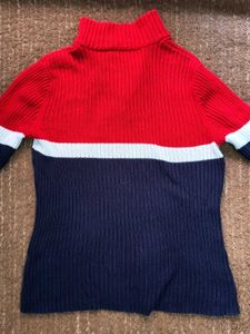 color-block sweater top