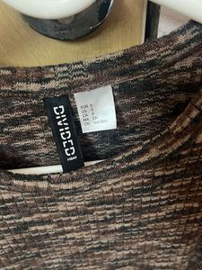 Brown Sleeveless dress stretchable