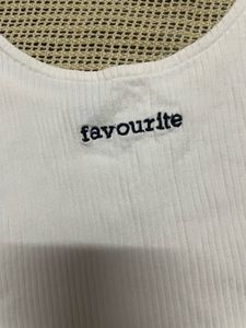 White Ribbed Tank Top