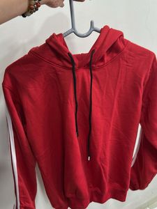 Red Hoodie with Stripes
