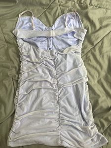 Lavender Ruched Mini Dress