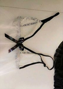 4 Set Black Sheer Babydoll Lingerie Night Dr