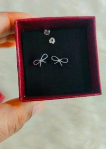 925 Clover Stud Earrings With Hallmark