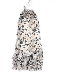 Vero Moda Cream and Black Printed Halter Neck  Dre