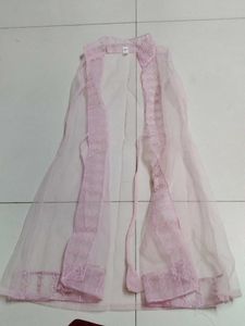 Embroidered Pink kids lehenga set
