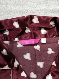 Heart Print Pajama Top