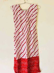 Red &amp; White Kurta