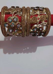 Elegant Gold-Tone Bangle Set