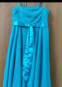 Beautiful Sky Blue Colour Short Dress . With Freeb