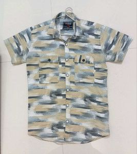 TEXTURED CASUAL HALF SLEEVE SHIRT FOR MEN