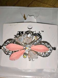 Floral Rhinestone Hair Clip