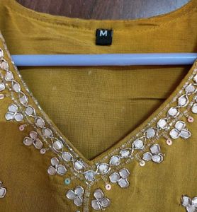 Mustard Yellow Naira Cut Dress