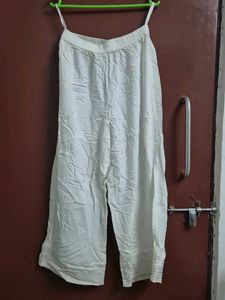 White Palazzo With Sequence Work