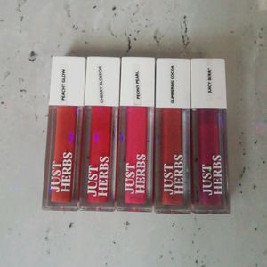 All 5 Just Herbs Lip Gloss Pack Of Five