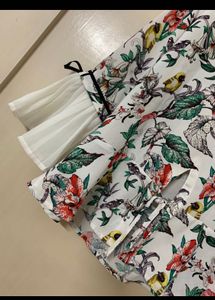 Madame Top Floral Coquette Formal Party White
