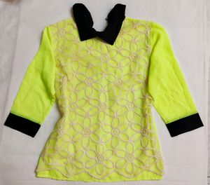 Neon Green Laced Top