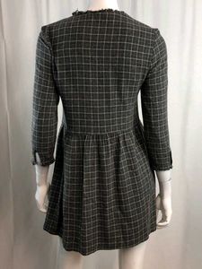 ZARA Wool Plaid Full Sleeve Mini Dress
