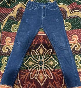Navy Blue Mid Waisted Jeans