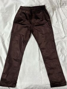Brown Velvet Stretchable Jagging