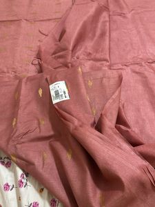 Pintrest Peach Cotton Saree