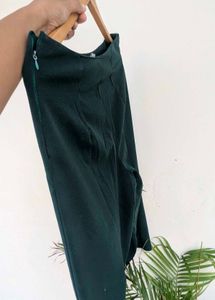 Green crop trouser