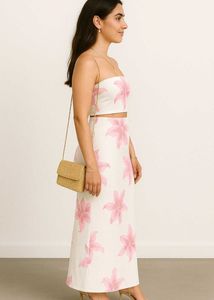 Floral Tube Top With Maxi Skirt Set