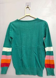 Striped Sleeve Knit Top