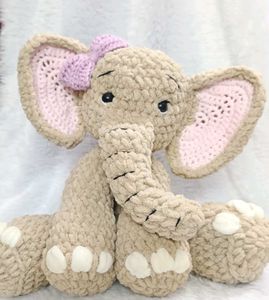 Crochet Elephant Soft Toy 🐘💖