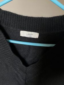 V Neck, Fuzzy Korean Sweater