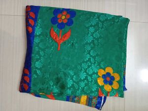 Floral Green &amp; Blue Fabric