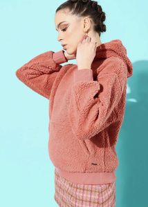 Cozy Coral Teddy Hoodie