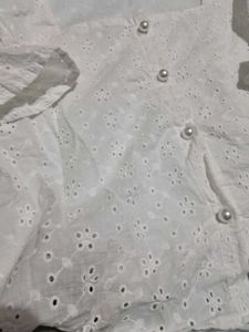 White Floral Embroidered Top