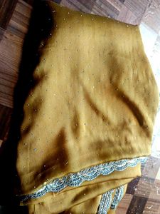Party Wear Saree  With Sequen Work