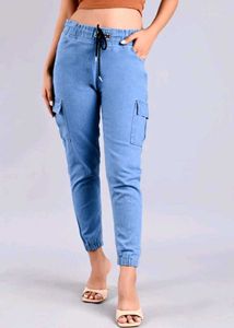 Light Wash Denim Joggers