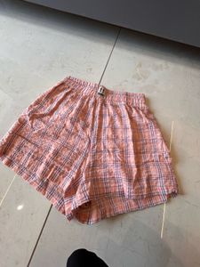 Pink Plaid Co Ords Set Of 3 Pieces
